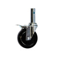 5" Locking Caster w/1-1/4" Round Stem - PSV-151RS