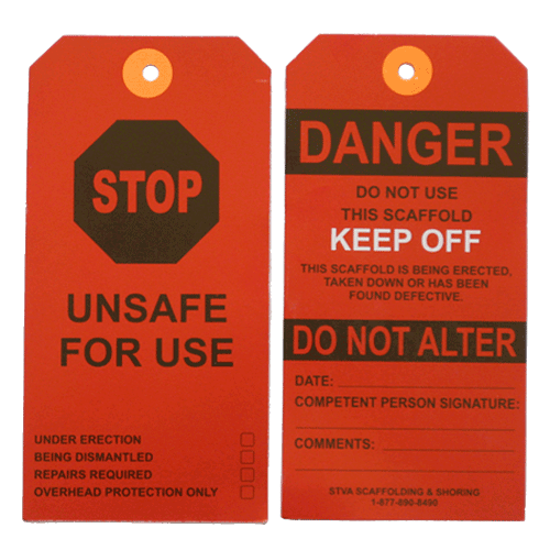 Scaffold STOP Tag Pack - PSV-TAG-STOP