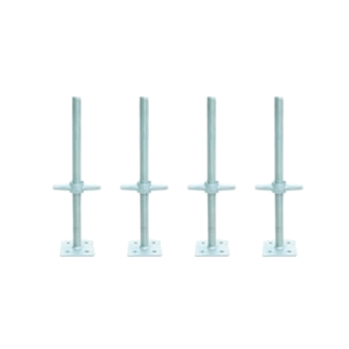 Set of 4 - 24" x 1-3/8" Screw Jacks w/Fixed Base Plate - PSV-134-4SET