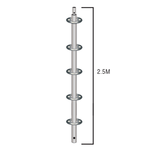 2.5M Ring Lock Standard Vertical w/Spigot (5-Ring) - PSV-RL-9125